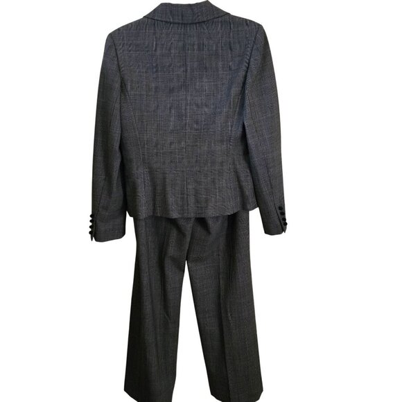 Ann Taylor Designer Men's Suiting Plaid Wool Blend Pant Suit Bow Pocket Size 6/8 - Picture 2 of 10